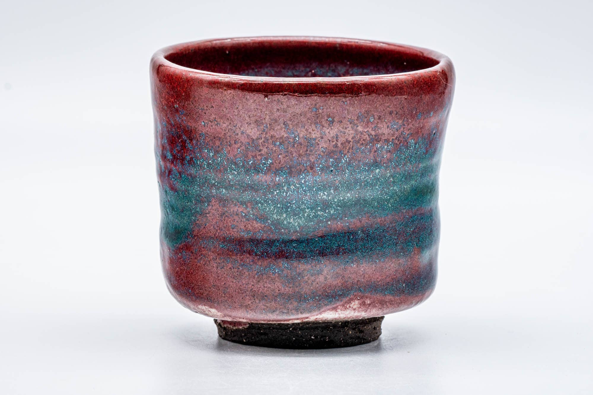 Japanese Matcha Bowl - Blue Purple Hare's Fur Glazed Kyo-yaki Winter Chawan - 250ml