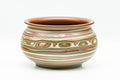 Japanese Kensui - Carved Nerikomi Tokoname-yaki Water Bowl - 600ml