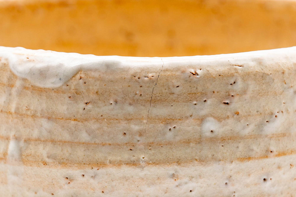 Beige White Hagi Chawan
