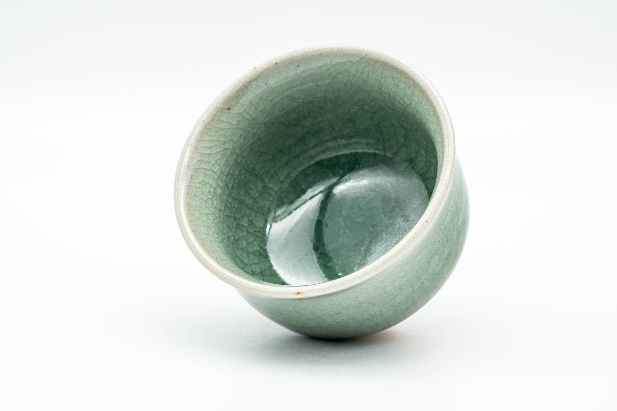 Japanese Teacup - Crazed Celadon Green Yunomi - 120ml