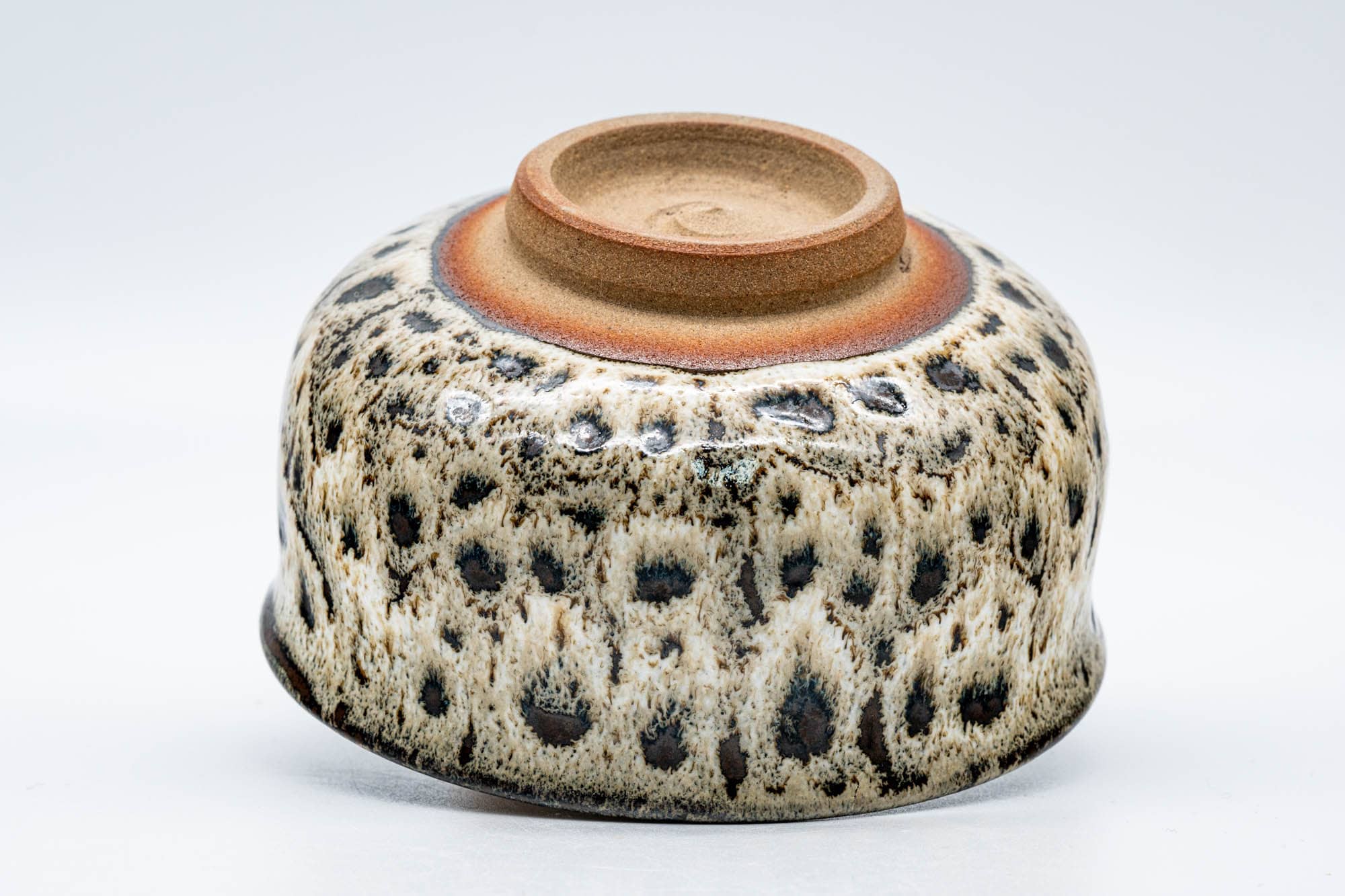 Japanese Matcha Bowl - Black Yellow Hare's Fur Glazed Chawan - 250ml
