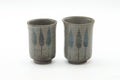 Japanese Teacups - Pair of Grey Glazed Meoto Yunomi - 120ml