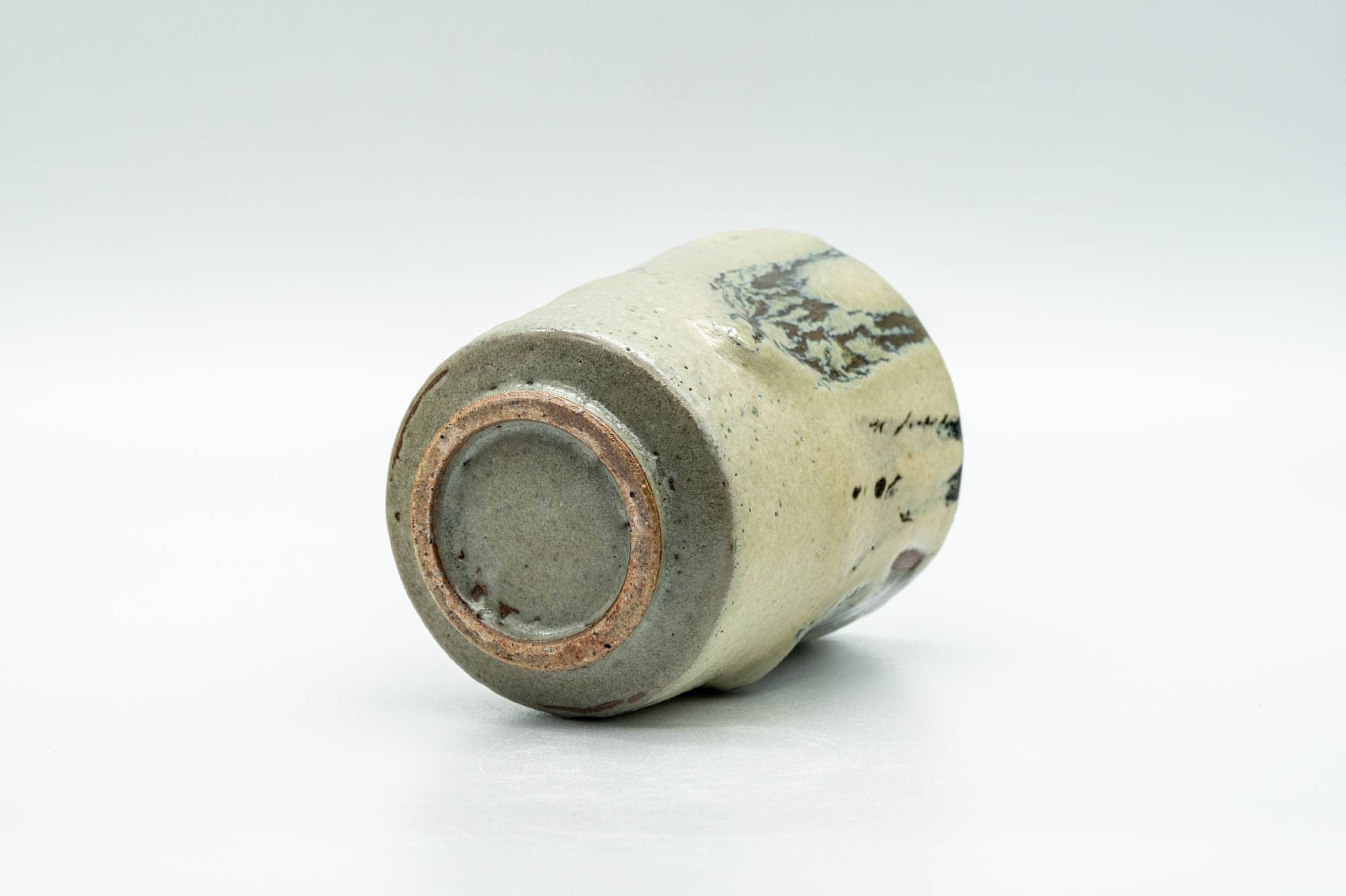Japanese Teacup - Sage Green Thick Drip-Glazed Yunomi - 110ml