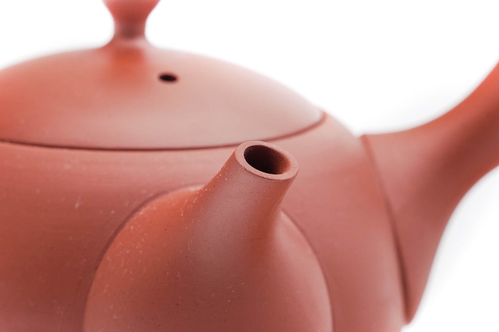 Round Red Shudei Tokoname Teapot - 300ml