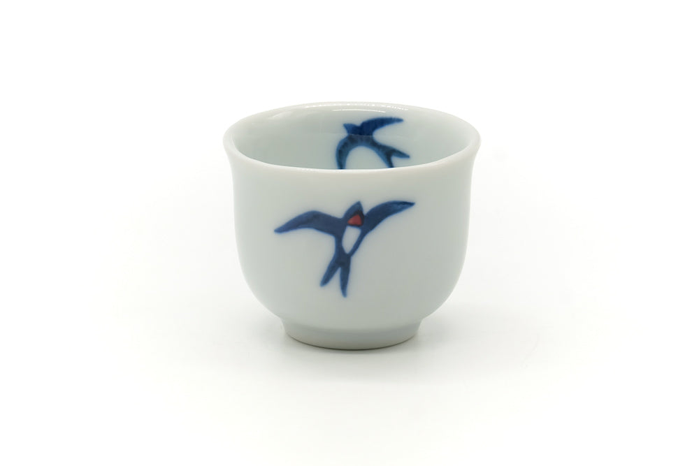 Japanese Teacup - Tiny Birds Guinomi - 50ml