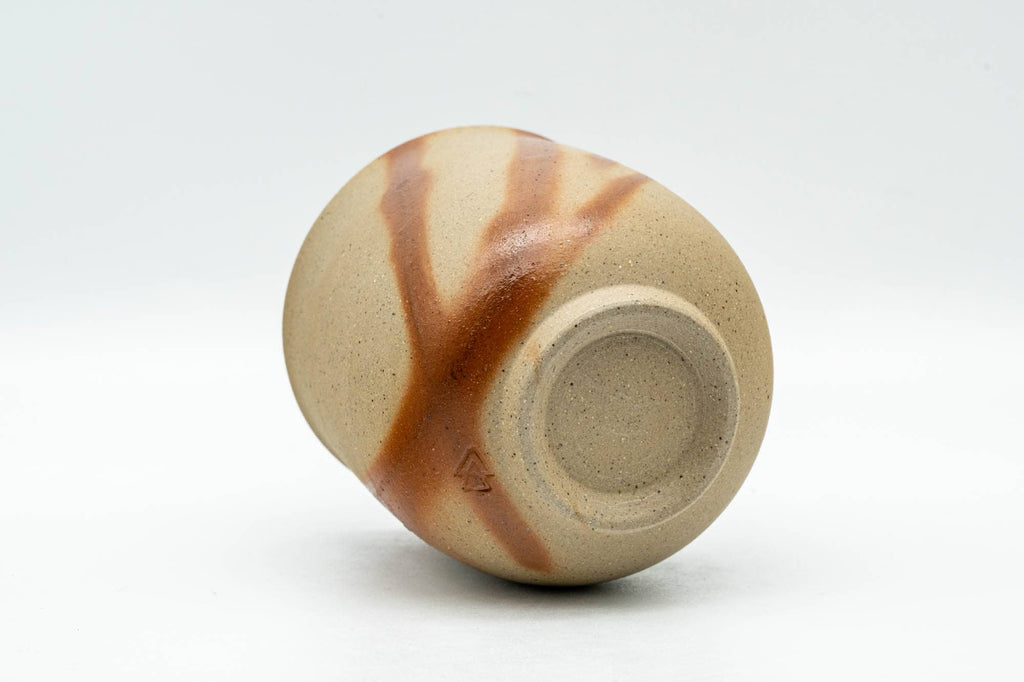 Japanese Teacup - 緋襷 Beige Orange Hidasuki Bizen-yaki Yunomi - 180ml
