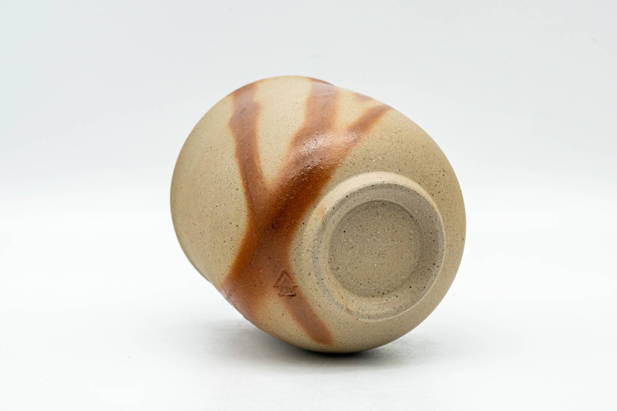 Japanese Teacup - 緋襷 Beige Orange Hidasuki Bizen-yaki Yunomi - 180ml
