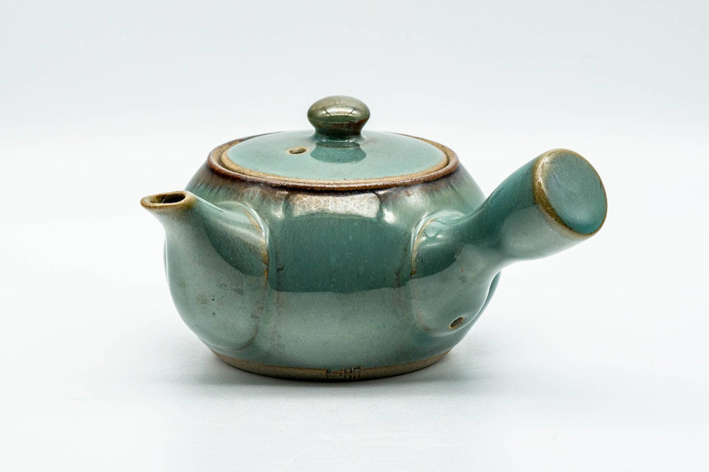 Japanese Kyusu - Green Teal Ceramic Debeso Teapot - 200ml