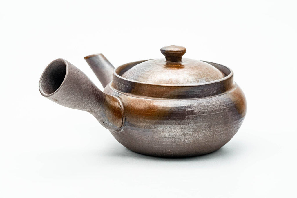 Japanese Kyusu - Ash Glazed Banko-yaki Mesh Teapot - 230ml