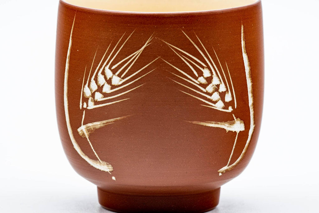 Japanese Teacup - Yellow Wheat Glazed Tokoname-yaki Yunomi - 130ml