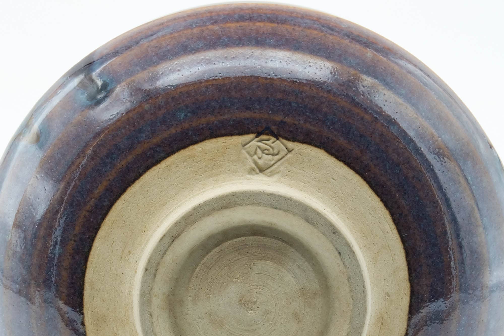 Japanese Matcha Bowl - Blue Purple Drip-Glazed Chawan - 300ml