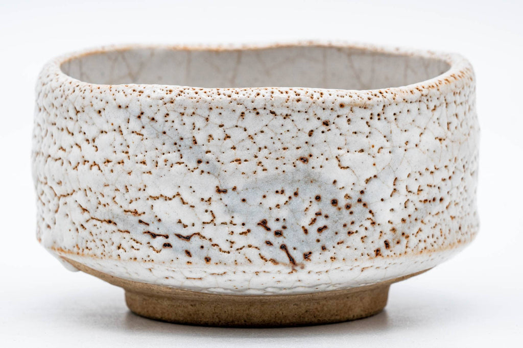 Japanese Matcha Bowl - White Shino Glazed Mino-yaki Chawan - 150ml