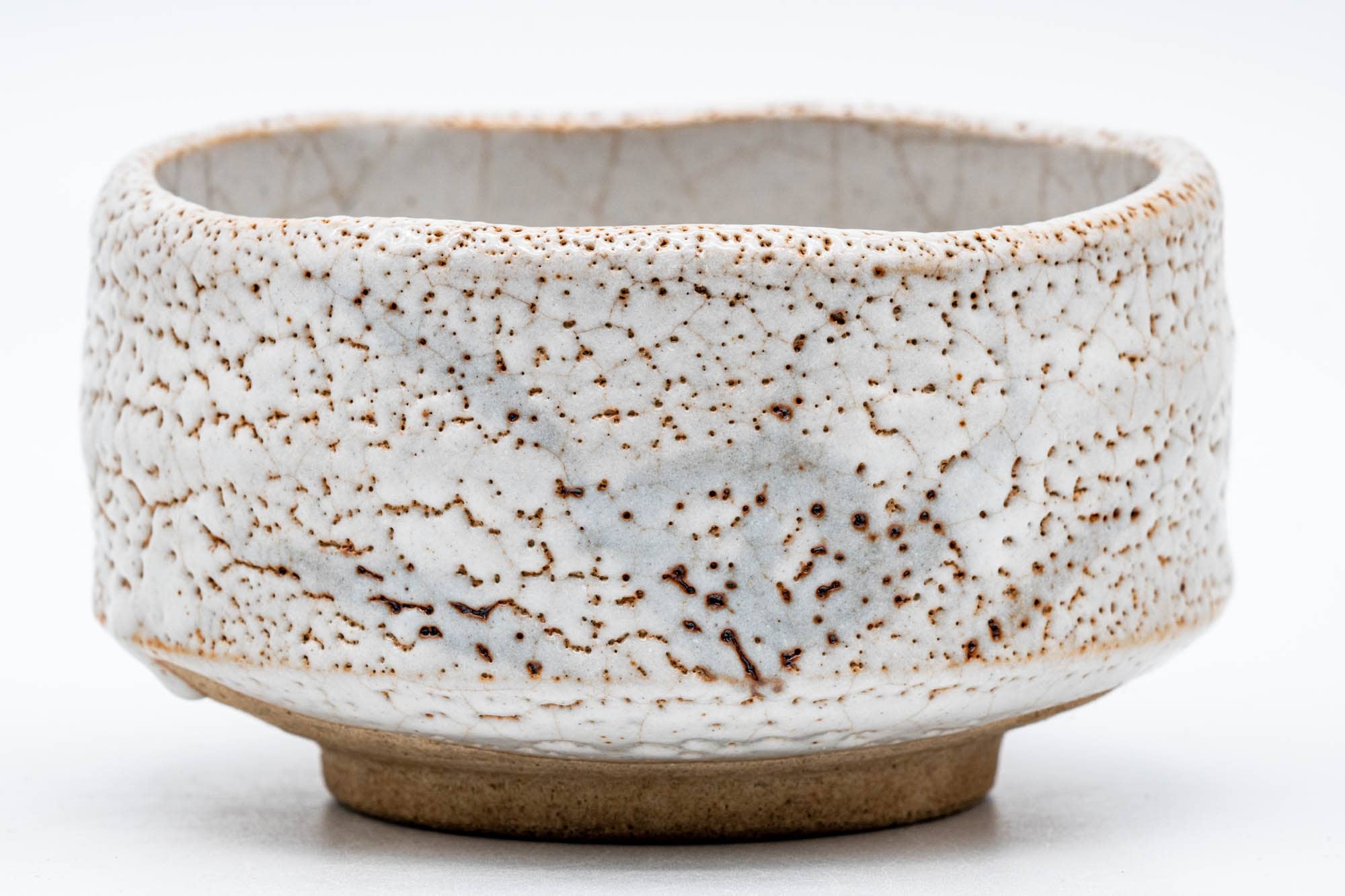 Japanese Matcha Bowl - White Shino Glazed Mino-yaki Chawan - 150ml