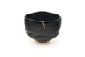 Japanese Matcha Bowl - 楽 Kintsugi Kuro-Raku Chawan - 530ml