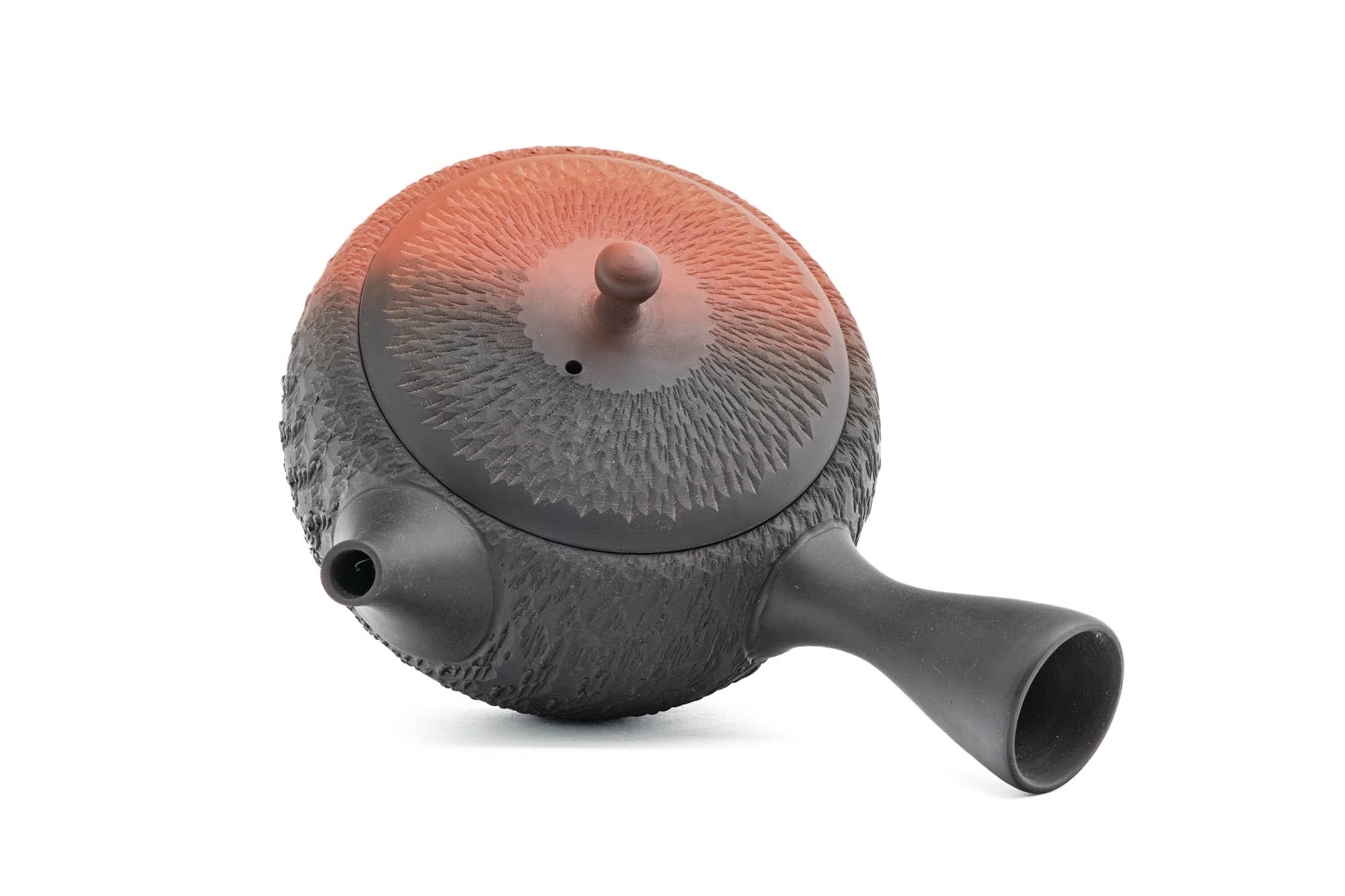 Black Red Tochiri Yōhen Tokoname Teapot - 280ml