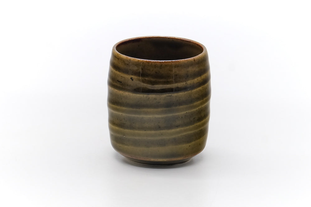 Japanese Teacup - Green Shino Glazed Mino Yunomi - 110ml