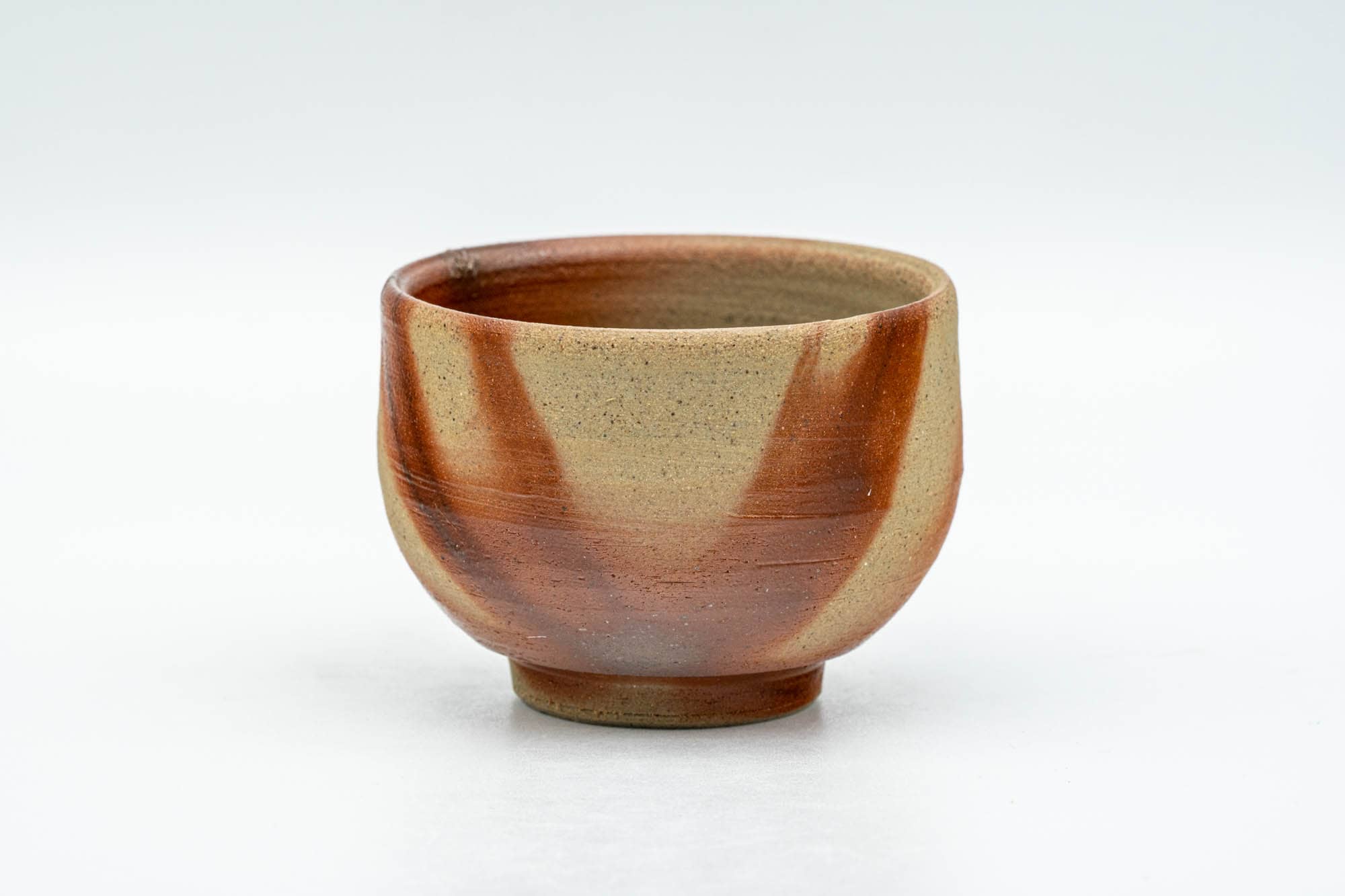Japanese Teacup - Orange Hidasuki Bizen-yaki Yunomi - 75ml
