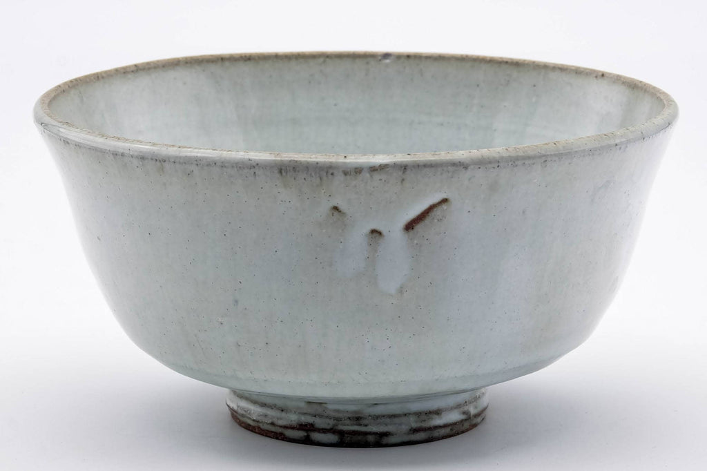 Japanese Matcha Bowl - Milky White Glazed Hantsutsu-gata Chawan - 300ml