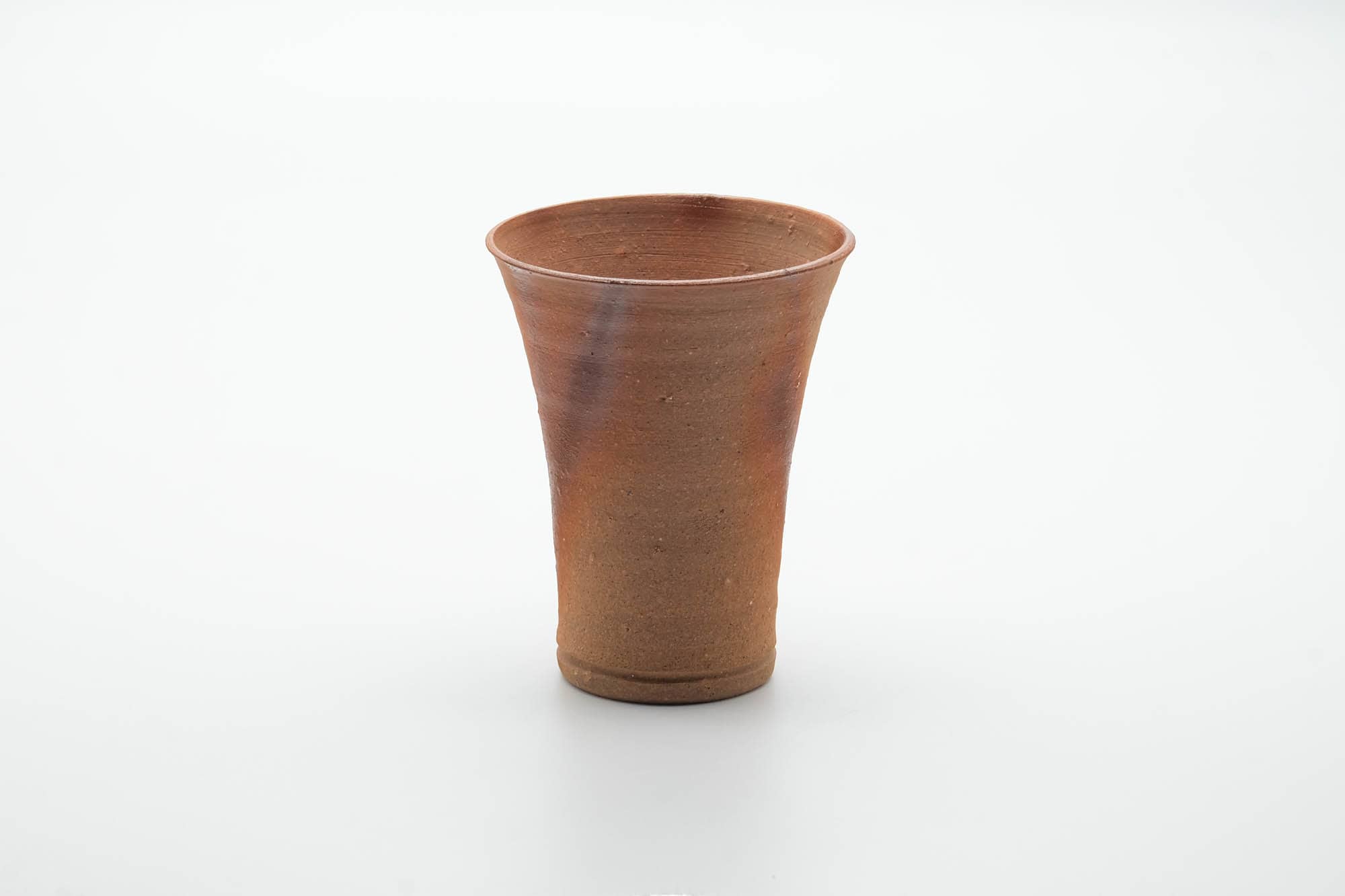 Japanese Teacup - Tall Orange Hidasuki Bizen-yaki Yunomi - 240ml