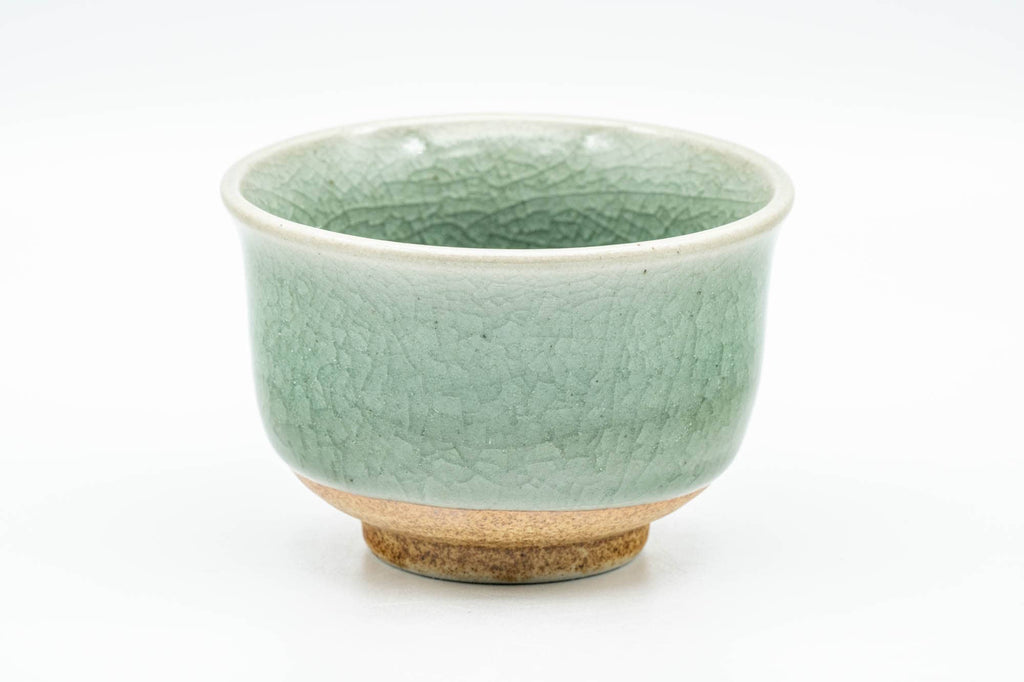 Japanese Teacup - Crazed Celadon Green Yunomi - 120ml