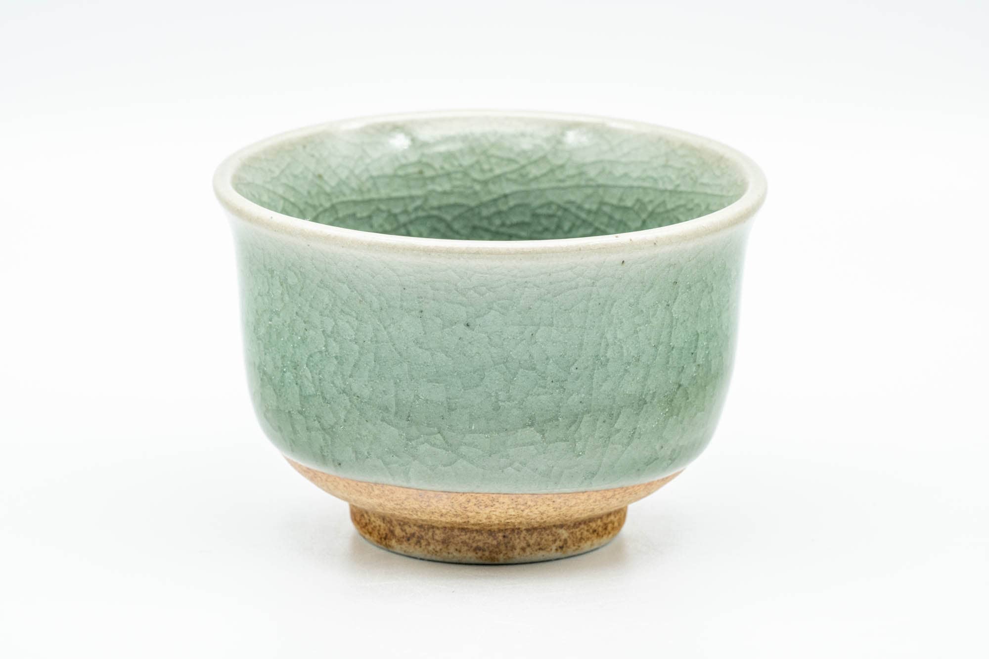 Japanese Teacup - Crazed Celadon Green Yunomi - 120ml
