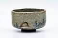 Japanese Matcha Bowl - Grey Speckled Floral Karatsu-yaki Chawan - 200ml