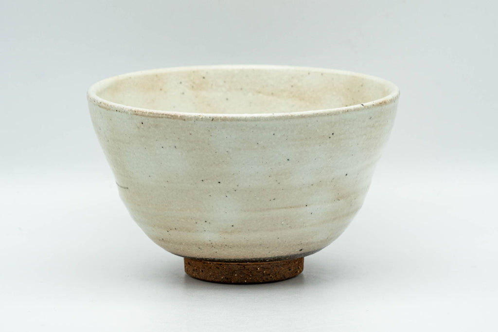 Japanese Matcha Bowl - Bunny Rabbit Plum Blossoms Milky White Glazed Chawan - 300ml