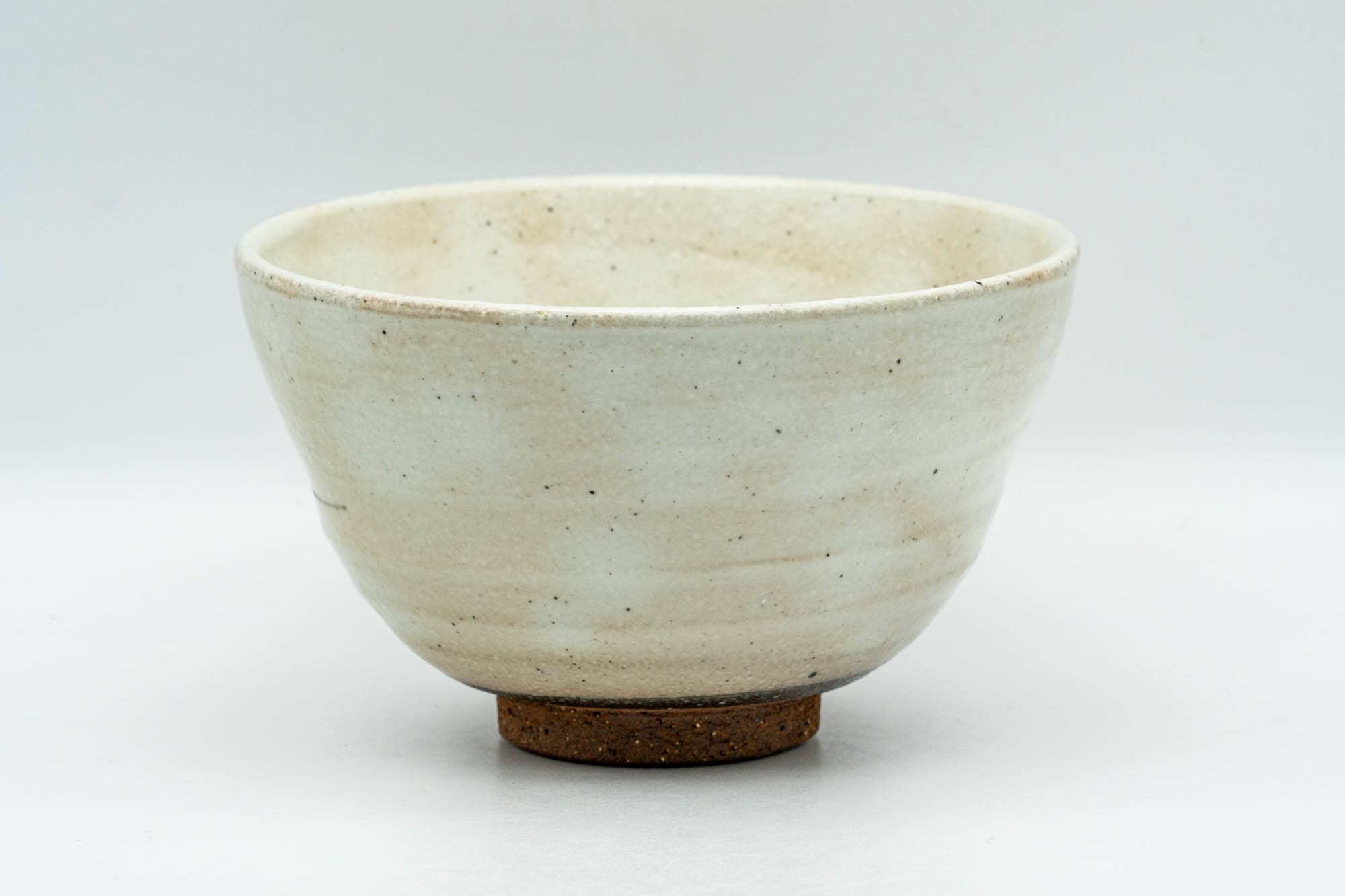 Japanese Matcha Bowl - Bunny Rabbit Plum Blossoms Milky White Glazed Chawan - 300ml