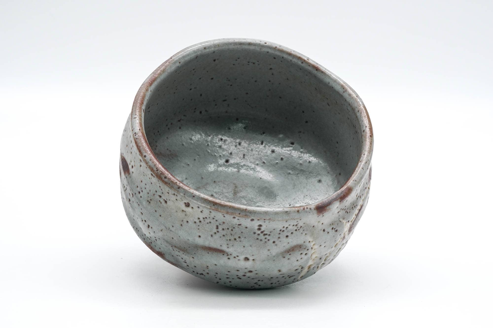 Japanese Matcha Bowl - Abstract Blue Shino Glazed Mino-yaki Chawan - 300ml