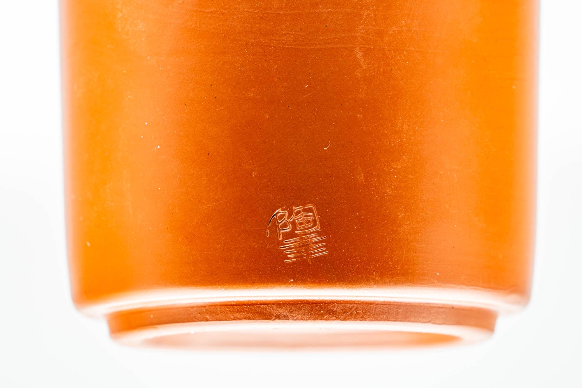 Japanese Teacups - Pair of Bamboo Engraved Tokoname-yaki Meoto Yunomi - 140ml