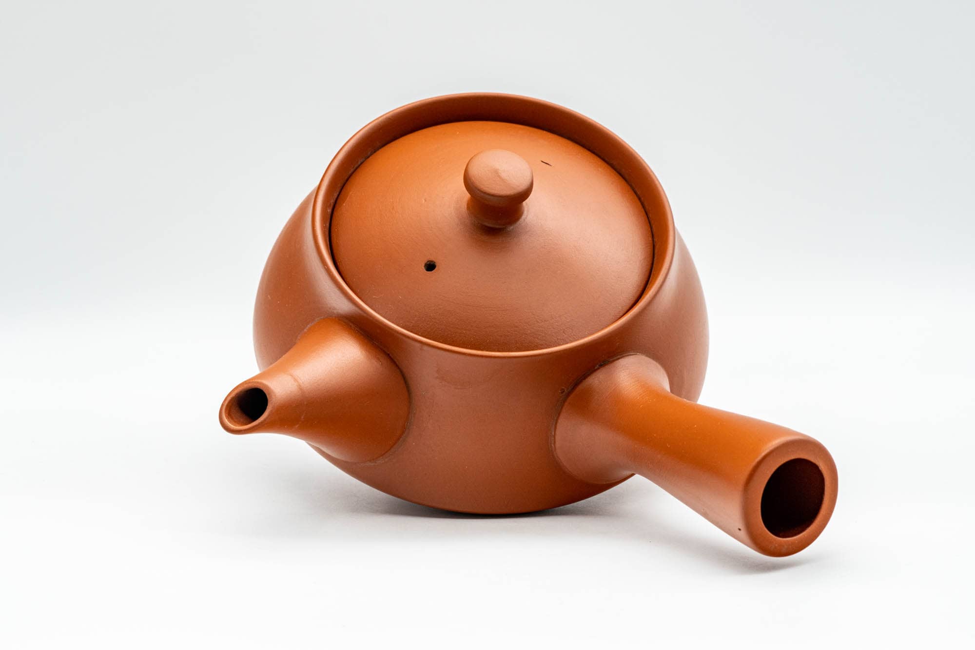 Japanese Tea Set - Long Grass Engraved Tokoname-yaki Debeso Kyusu Teapot with 5 Yunomi Teacups