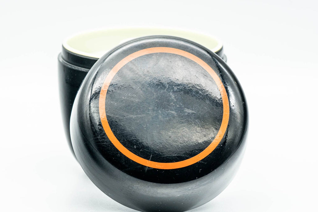 Japanese Chazutsu - Black Orange Plastic Loose Leaf Tea Canister - 250ml