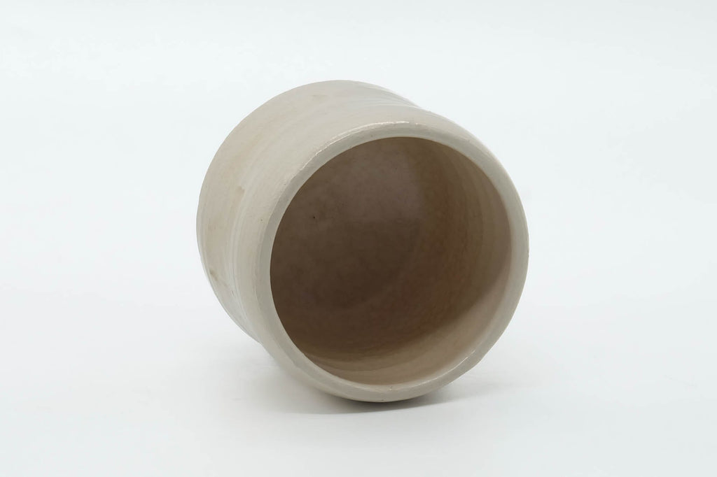 Japanese Teacup - Off White Glazed Doji-mari Yunomi - 175ml