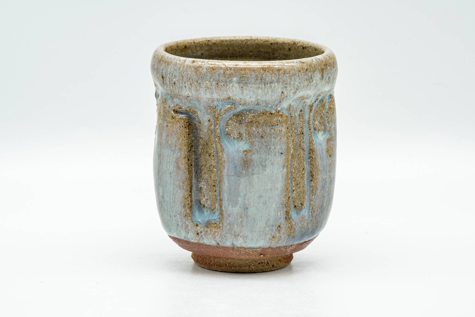 Japanese Teacup - Beige Milky Glazed Groovy Yunomi - 130ml