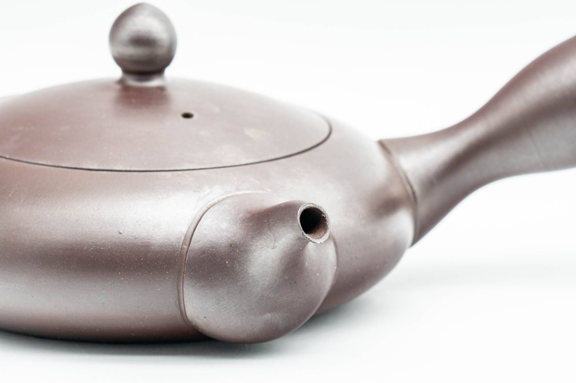 Japanese Kyusu - Purple Hira-gata Banko-yaki Debeso Teapot - 160ml