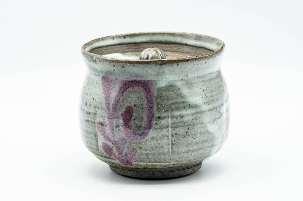 Japanese Houhin - Purple White Drip-Glazed Do-ake Handleless Teapot - 300ml