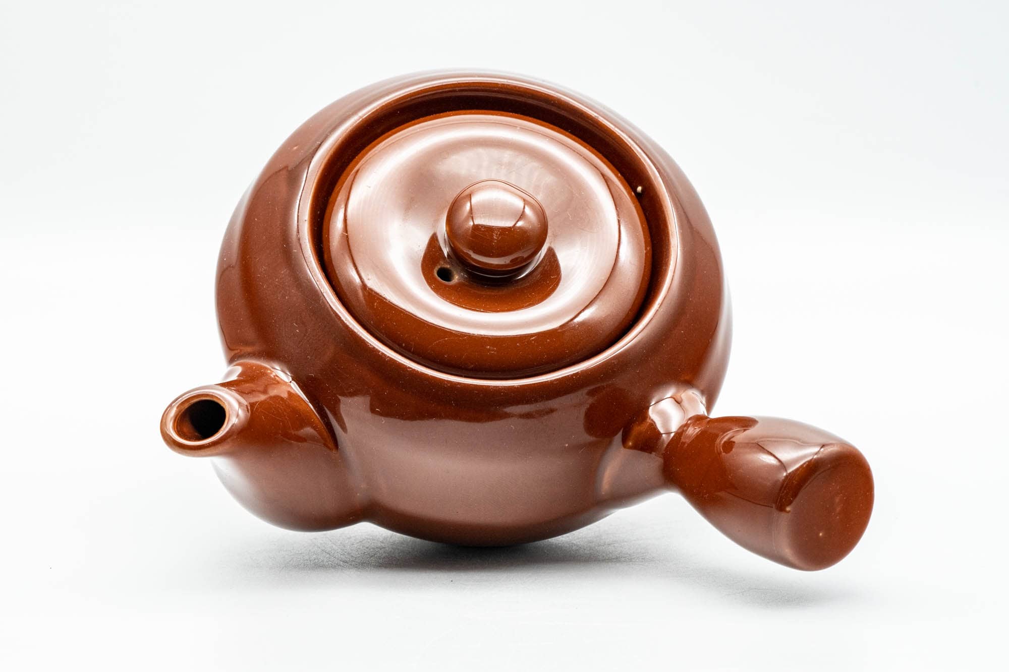Japanese Kyusu - Burgundy Glazed Ceramic Filter Teapot - 300ml