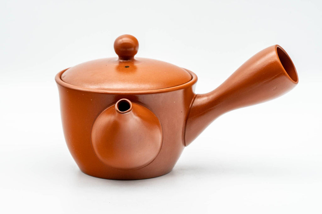 Japanese Kyusu - Classic Red Shudei Tokoname-yaki Mesh Teapot - 275ml