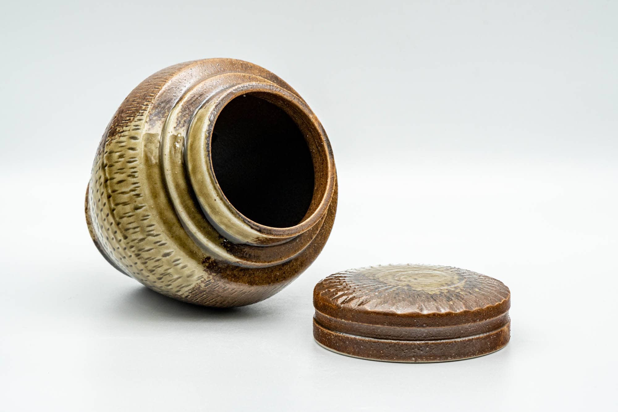 Japanese Chatsubo - 茶壺 Ash Glazed Shigaraki-yaki Tea Canister - 350ml