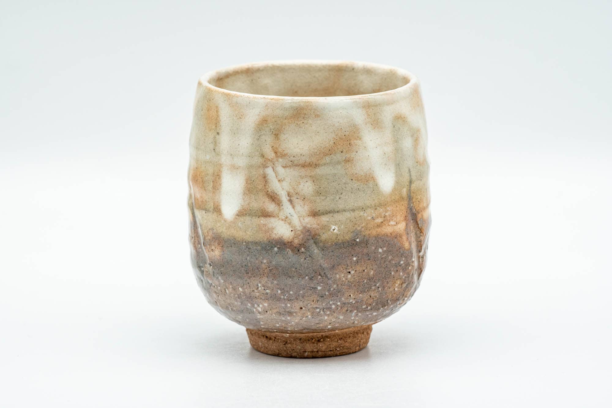 Japanese Teacup - 納富鳥雲 Notomi Choun, Daikazan Klin - Beige Hagi-yaki Yunomi - 150ml