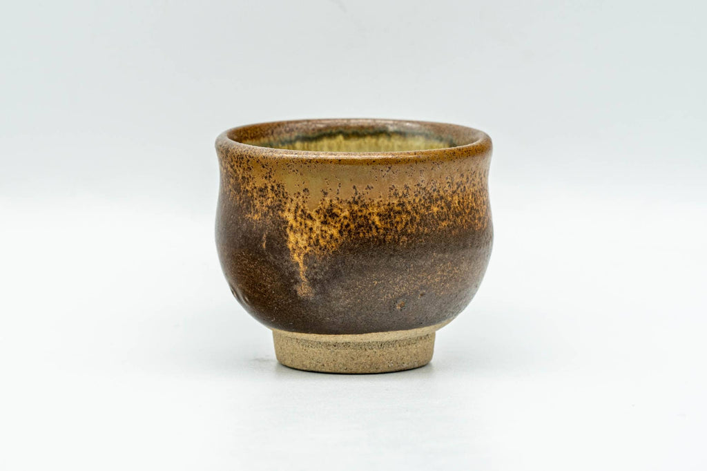 Japanese Teacup - Matte Brown Hare's Fur Glazed Guinomi - 35ml