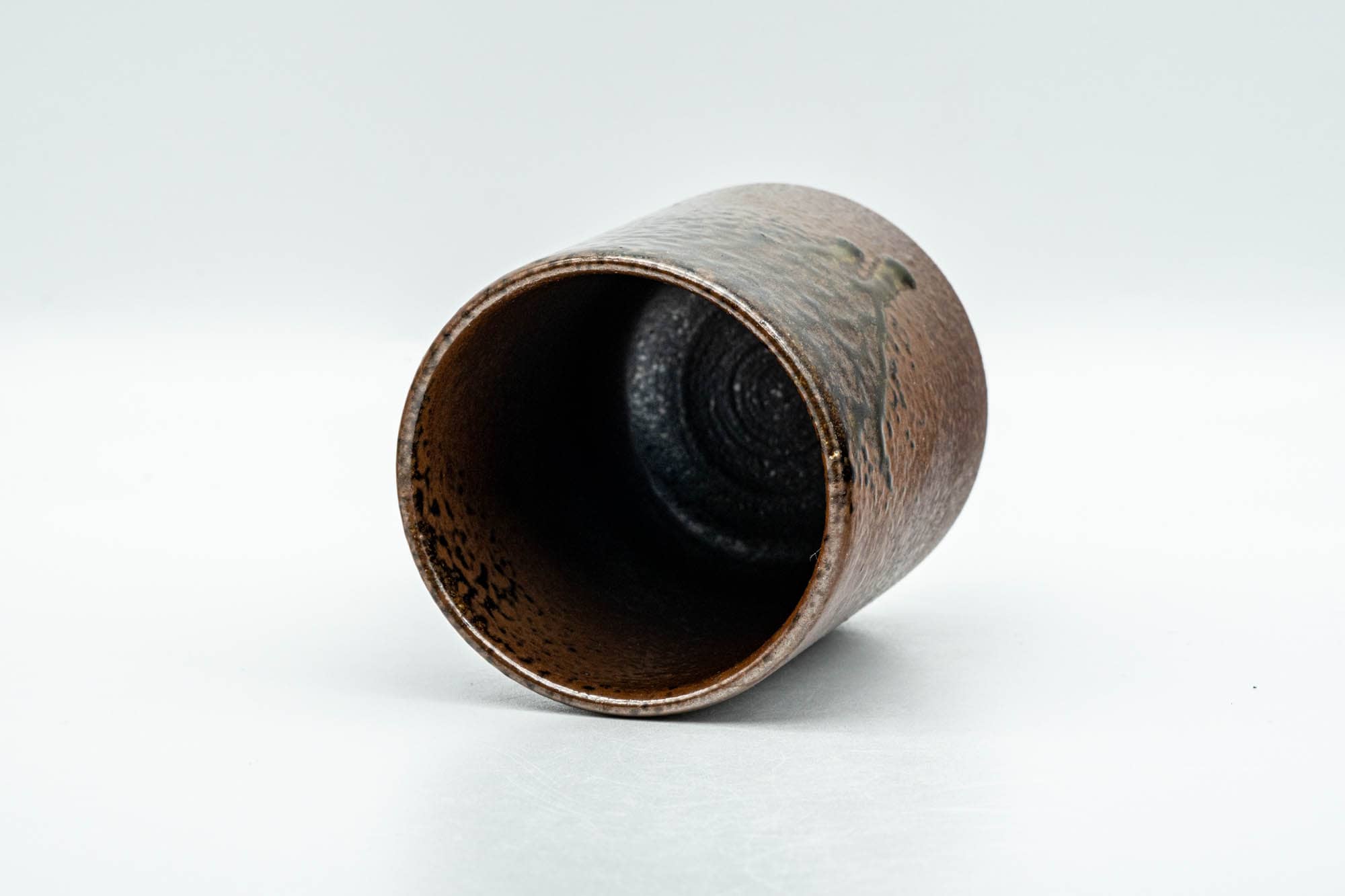 Japanese Teacup - Ash Green Drip-Glazed Shigaraki-yaki Yunomi - 160ml
