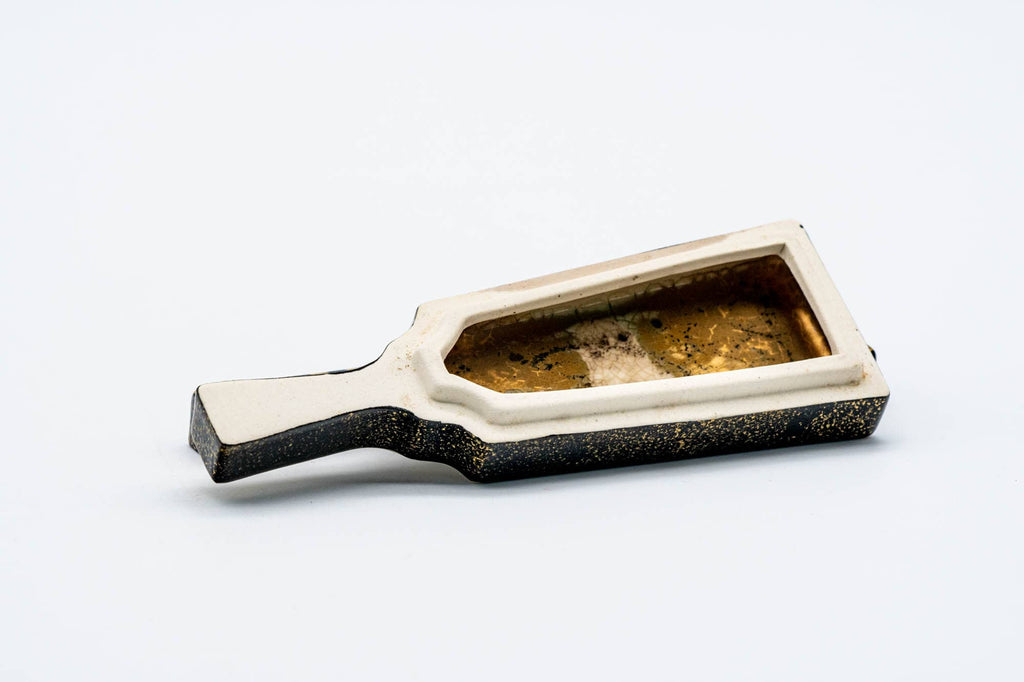 Japanese Kogo - 橋本城岳 Hashimoto Shirotake - Gold Hagoita Incense Container