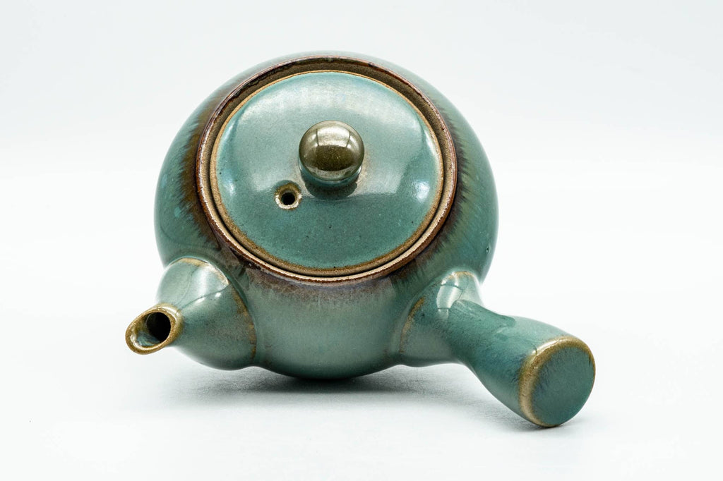 Japanese Kyusu - Green Teal Ceramic Debeso Teapot - 200ml