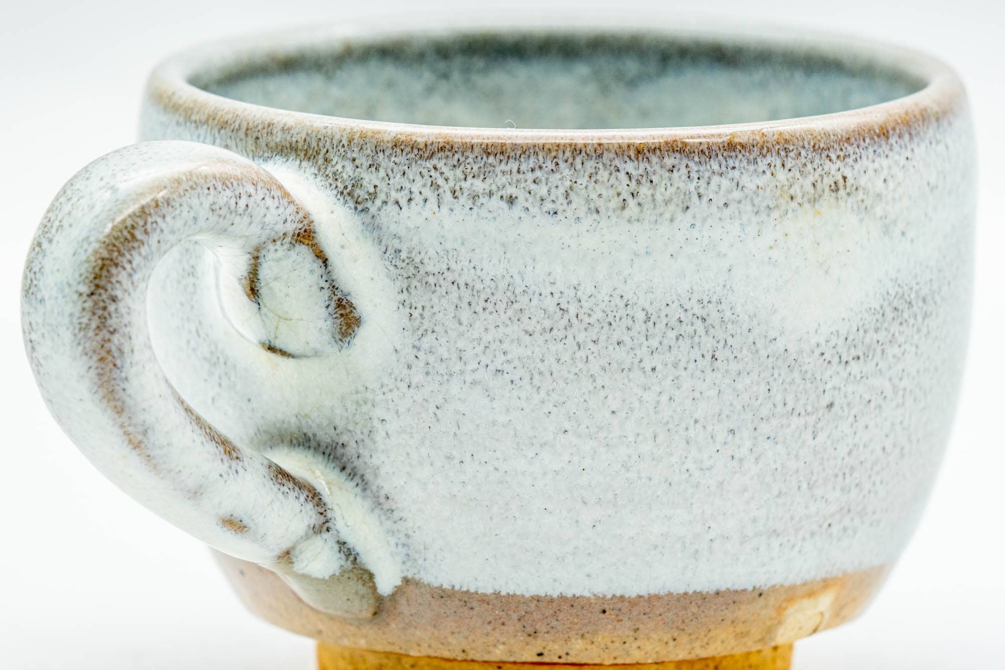 Japanese Teacup - Milky White Glazed Ushirode Yunomi - 130ml