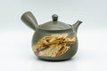 Japanese Kyusu - Gyokko Kiln 玉光 - Green Ryokudei Nerikomi Tokoname-yaki Debeso Teapot - 200ml