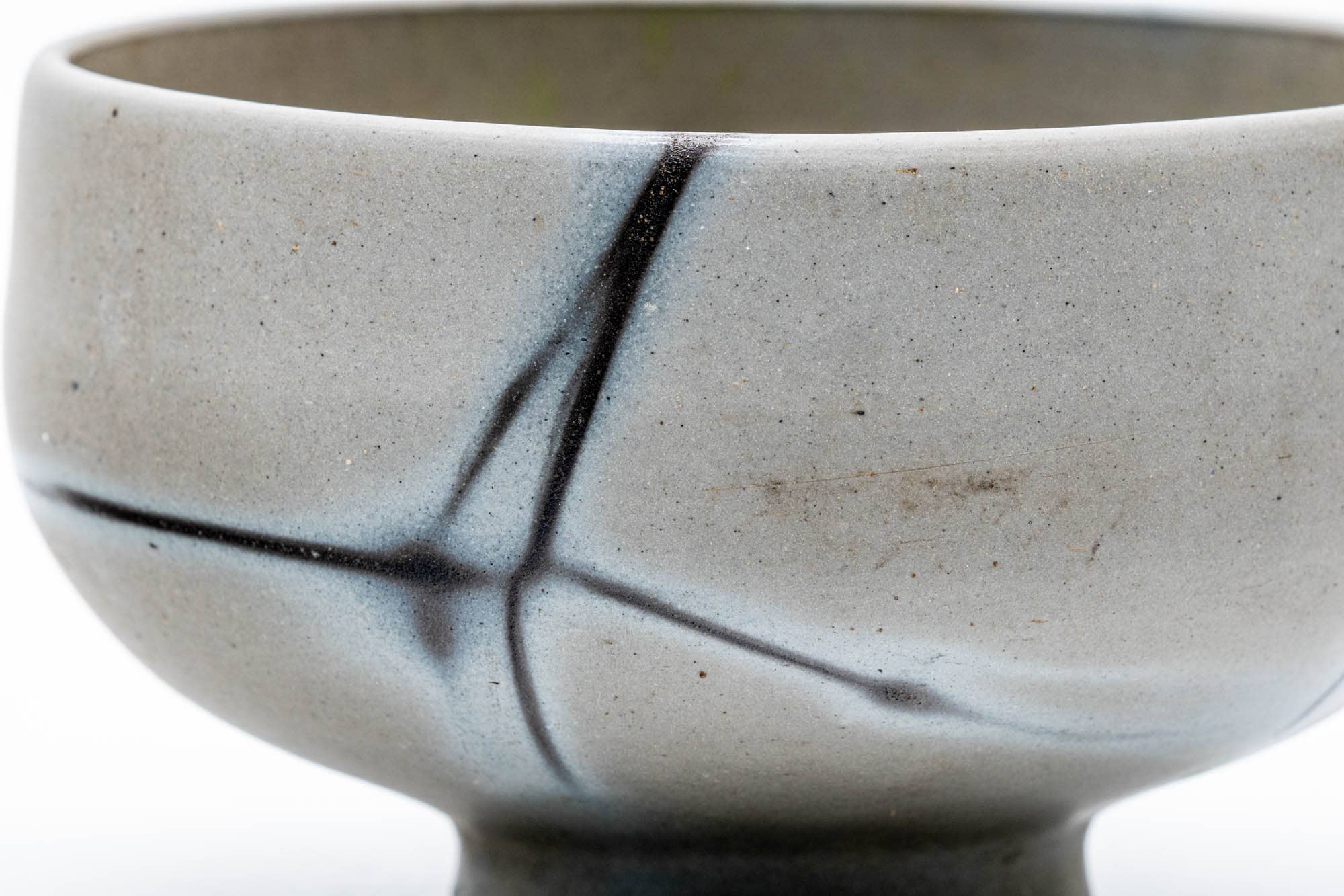 Japanese Matcha Bowl - Grey Hidasuki Bizen-yaki Chawan 木村興楽園 - Kimura Tourakuen - 150ml