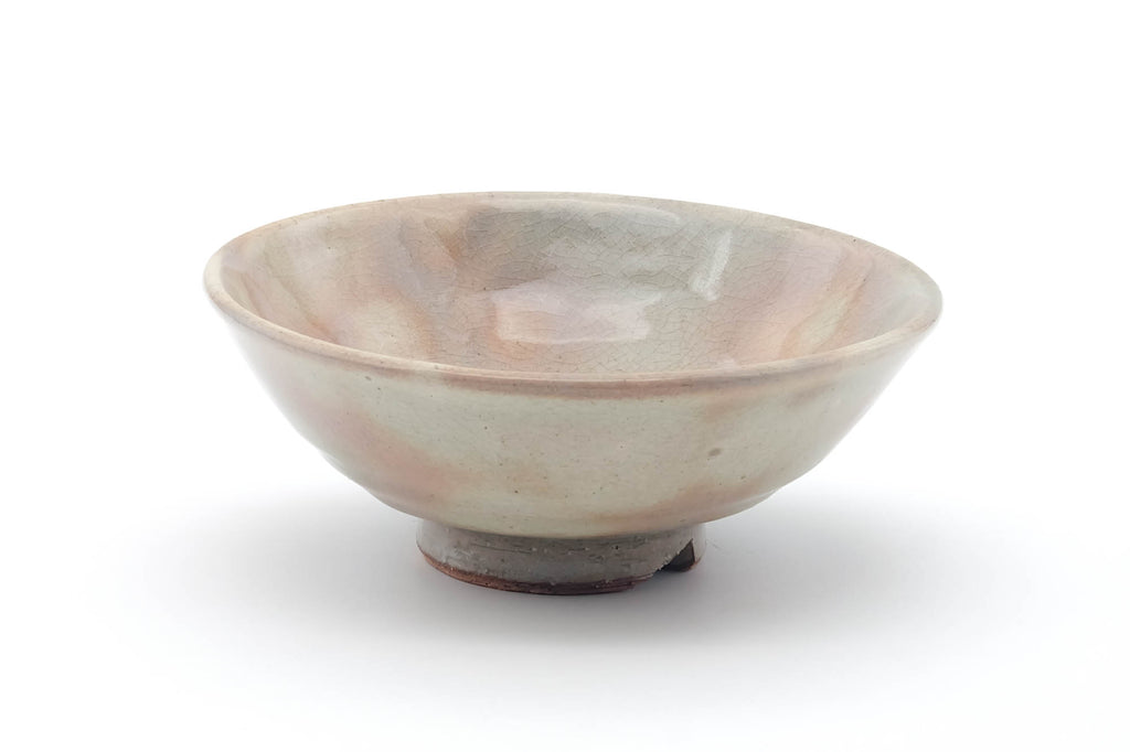 Japanese Matcha Bowl - Grey Pink Gohonte Glazed Hagi-yaki Summer Chawan - 300ml