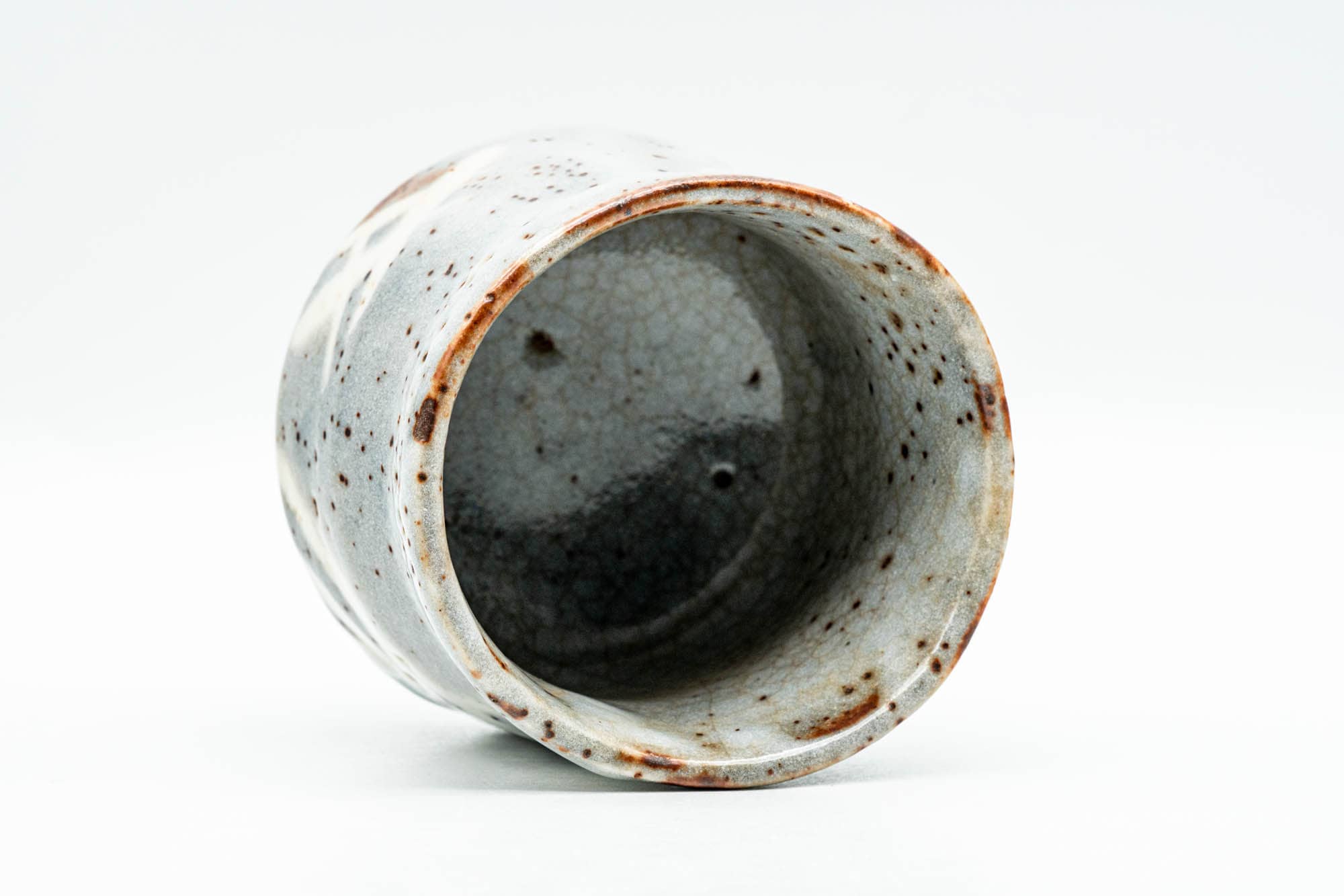 Japanese Teacup - Blue White Shino Glazed Mino-yaki Yunomi - 160ml