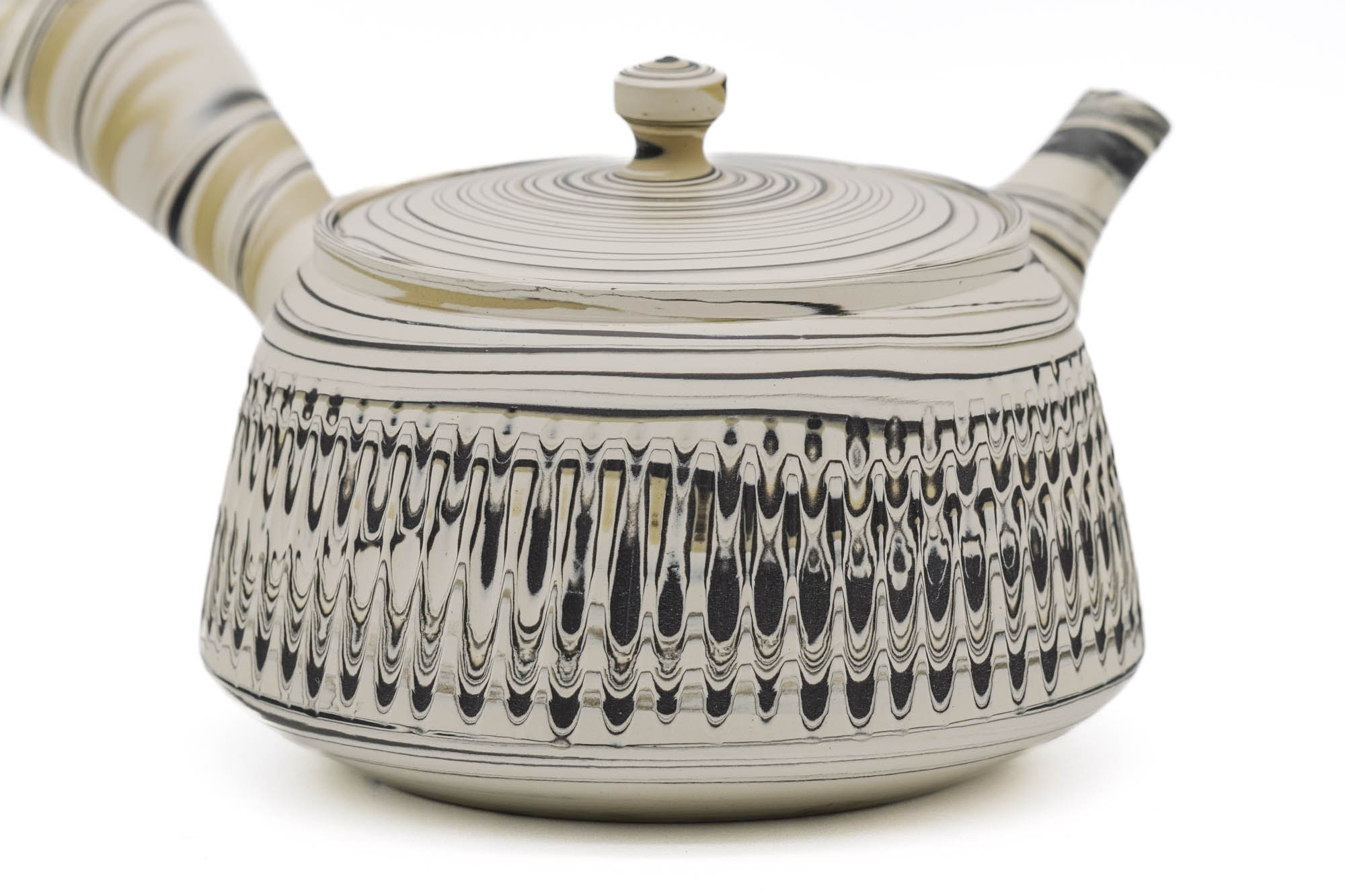 Trapezoidal Nerikomi Tokoname Teapot - 260ml